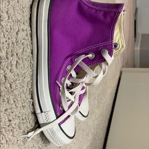 Purple high top converse